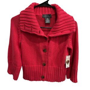 George NWT Ladies Melon Delight Shawl Collar Knit Cardigan With Buttons Sz XS